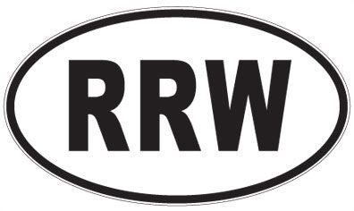 RRW - 3 Letter Initials Oval Sticker