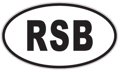 RSB - 3 Letter Initials Oval Sticker