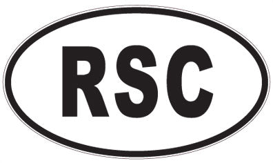 RSC - 3 Letter Initials Oval Sticker