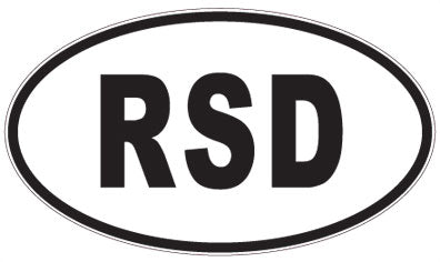 RSD - 3 Letter Initials Oval Sticker