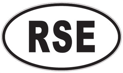 RSE - 3 Letter Initials Oval Sticker