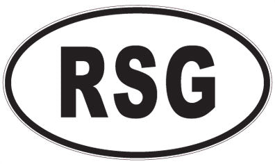 RSG - 3 Letter Initials Oval Sticker