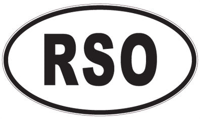 RSO - 3 Letter Initials Oval Sticker
