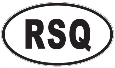 RSQ - 3 Letter Initials Oval Sticker