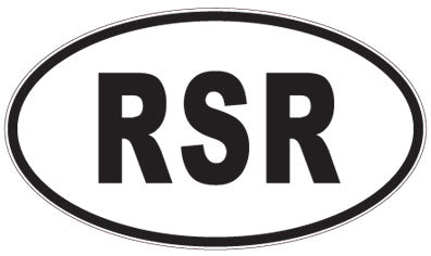 RSR - 3 Letter Initials Oval Sticker