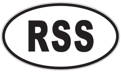RSS - 3 Letter Initials Oval Sticker