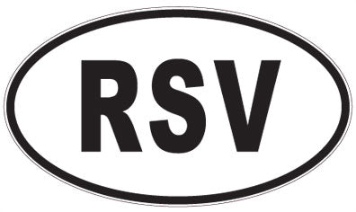 RSV - 3 Letter Initials Oval Sticker