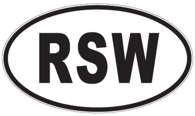 RSW - 3 Letter Initials Oval Sticker