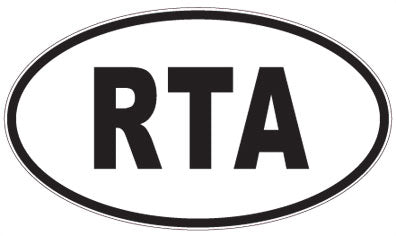 RTA - 3 Letter Initials Oval Sticker