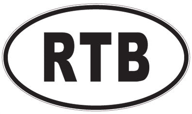 RTB - 3 Letter Initials Oval Sticker
