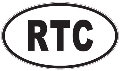 RTC - 3 Letter Initials Oval Sticker