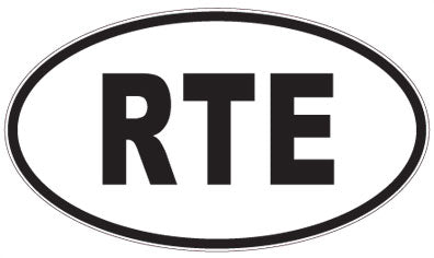 RTE - 3 Letter Initials Oval Sticker
