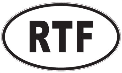 RTF - 3 Letter Initials Oval Sticker
