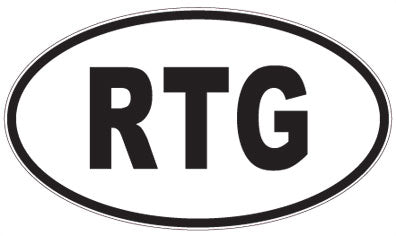 RTG - 3 Letter Initials Oval Sticker