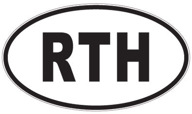 RTH - 3 Letter Initials Oval Sticker