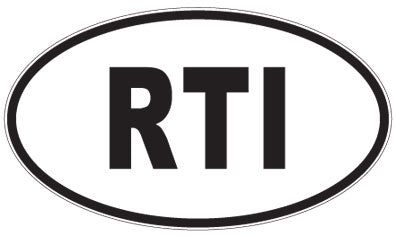 RTI - 3 Letter Initials Oval Sticker