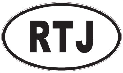 RTJ - 3 Letter Initials Oval Sticker