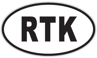 RTK - 3 Letter Initials Oval Sticker