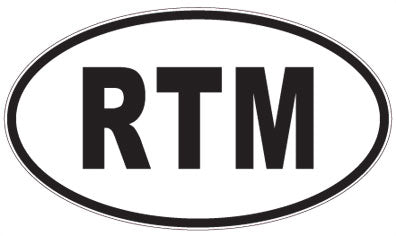 RTM - 3 Letter Initials Oval Sticker