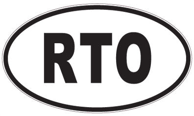 RTO - 3 Letter Initials Oval Sticker