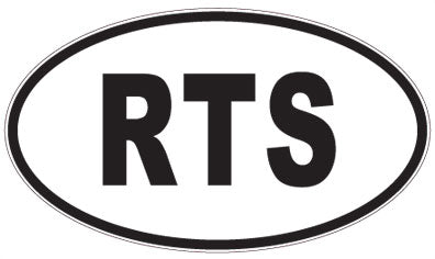 RTS - 3 Letter Initials Oval Sticker
