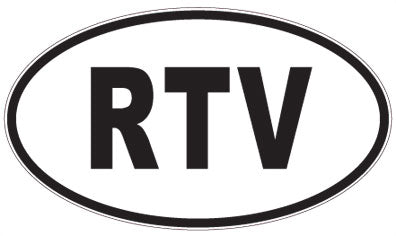 RTV - 3 Letter Initials Oval Sticker