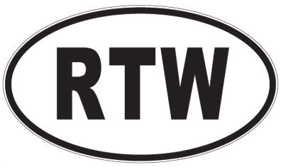 RTW - 3 Letter Initials Oval Sticker