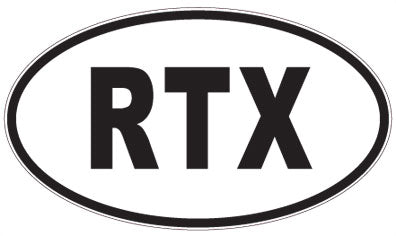 RTX - 3 Letter Initials Oval Sticker