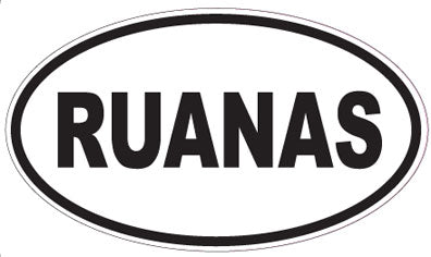 RUANAS - Oval Sticker