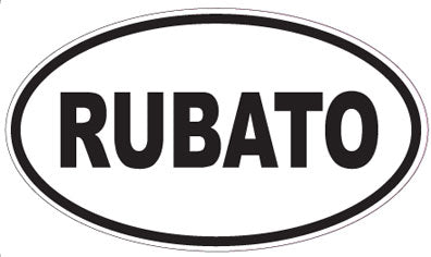 RUBATO - Oval Sticker