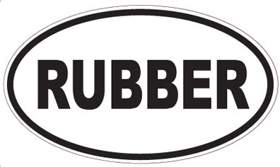 RUBBER - Oval Sticker
