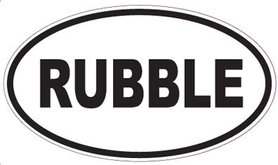 RUBBLE - Oval Sticker