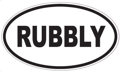 RUBBLY - Oval Sticker