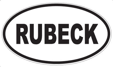 RUBECK - Oval Sticker