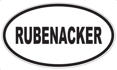 RUBENACKER - Oval Magnet