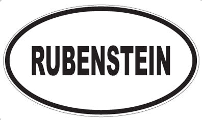 RUBENSTEIN - Oval Magnet