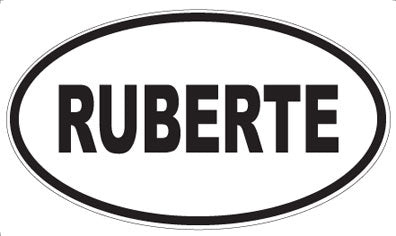 RUBERTE - Oval Magnet