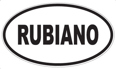 RUBIANO - Oval Sticker