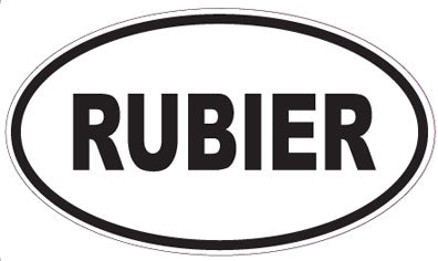 RUBIER - Oval Sticker
