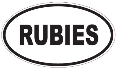 RUBIES - Oval Sticker