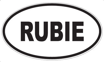 RUBIE - Oval Magnet