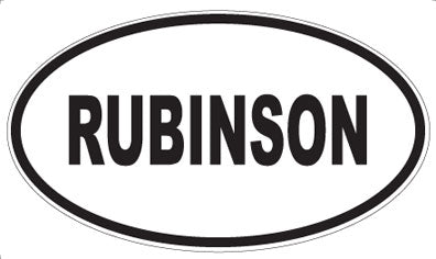 RUBINSON - Oval Sticker