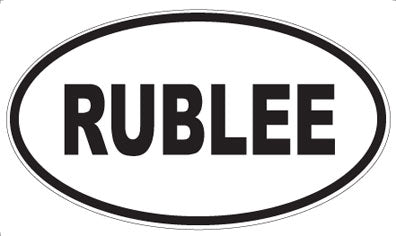 RUBLEE - Oval Magnet