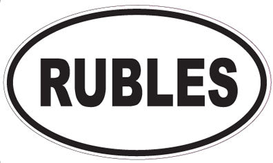 RUBLES - Oval Sticker