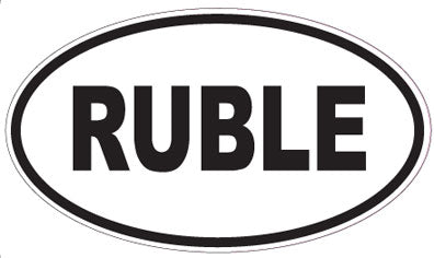 RUBLE - Oval Magnet