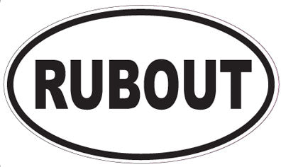 RUBOUT - Oval Sticker