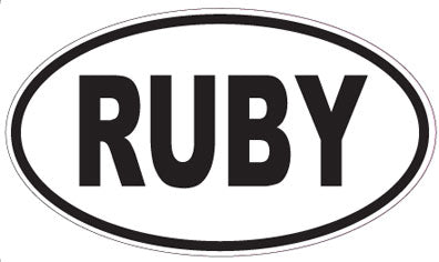 RUBY - Oval Sticker