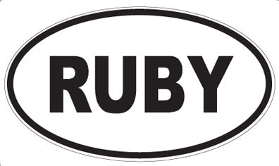 RUBY - Oval Magnet