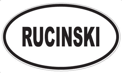 RUCINSKI - Oval Sticker