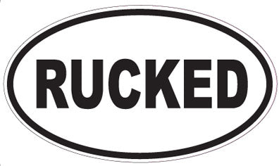 RUCKED - Oval Sticker